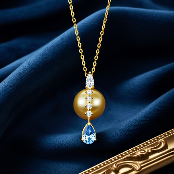 黄金圆珠项链吊坠图片 黄金圆珠项链吊坠图片